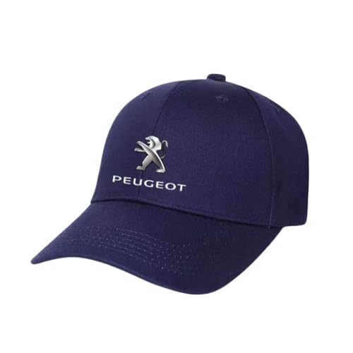 SYXWJL Auto Kappe für Peugeot 4008, Baseballkappe Basecap Mütze Basecap Herren Unisex Kappe Verstellbar Baumwolle mit Auto Logo Baseball Cap für Herren Damen Zubehör,A-Navy Blue von SYXWJL