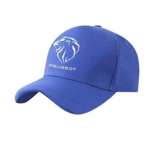 SYXWJL Auto Kappe für Peugeot Traveller 2016-2023, Baseballkappe Basecap Mütze Basecap Herren Unisex Kappe Verstellbar Baumwolle mit Auto Logo Baseball Cap für Herren Damen Zubehör,Blue-A von SYXWJL