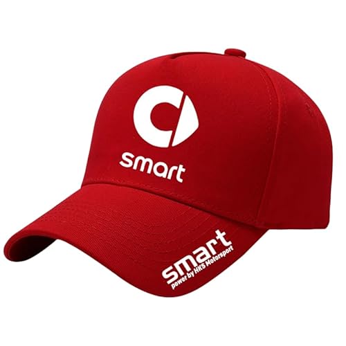 SYXWJL Auto Kappe für Smart EQ A453 2018 2019, Baseballkappe Basecap Mütze Basecap Herren Unisex Kappe Verstellbar Baumwolle mit Auto Logo Baseball Cap für Herren Damen Zubehör,Red SYXWJL Auto Kappe für Smart EQ A453 2018 2019, Baseballkappe Basecap Mütze Basecap Herren Unisex Kappe Verstellbar Baumwolle mit Auto Logo Baseball Cap für Herren Damen Zubehör,Red von SYXWJL