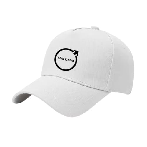SYXWJL Auto Kappe für Volvo S90, Baseballkappe Basecap Mütze Basecap Herren Unisex Kappe Verstellbar Baumwolle mit Auto Logo Baseball Cap für Herren Damen Zubehör,White von SYXWJL