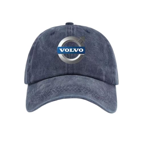 SYXWJL Auto Kappe für Volvo XC90, Baseballkappe Basecap Mütze Basecap Herren Unisex Kappe Verstellbar Baumwolle mit Auto Logo Baseball Cap für Herren Damen Zubehör,Navy Blue von SYXWJL