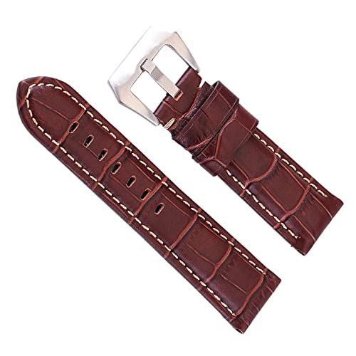 SZCURC Krokodil matt echtes Leder Uhrenarmband 20-26 mm Rindsleder Uhrenarmband Ersatzarmband Armband, Krokodil braun, 22 mm SZCURC Krokodil matt echtes Leder Uhrenarmband 20-26 mm Rindsleder Uhrenarmband Ersatzarmband Armband, Krokodil braun, 22 mm von SZCURC
