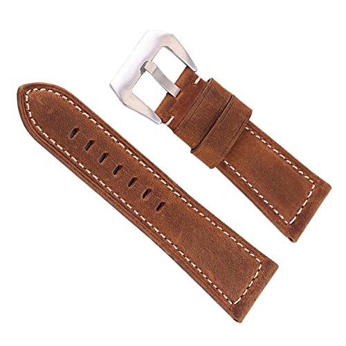 SZCURC Krokodil matt echtes Leder Uhrenarmband 20-26 mm Rindsleder Uhrenarmband Ersatzarmband Armband, Retro-Braun, 26 mm SZCURC Krokodil matt echtes Leder Uhrenarmband 20-26 mm Rindsleder Uhrenarmband Ersatzarmband Armband, Retro-Braun, 26 mm von SZCURC