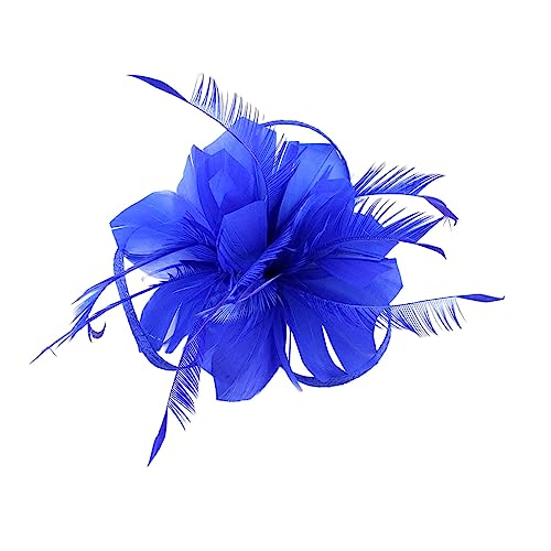 Hats Bridal Headpiece Ladies Girls Hair Clip Accessory Cocktail Hair Clip Classic Headdress 20s Headband Feather Wedding Hair Pin Hair Accessories Church Tea Party (D, One Size) von SZFRYEU