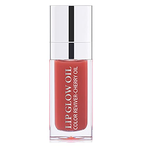 Hydrating Lip Glow-Öl Long Lasting Plumping Lip Gloss Transparent Toot Lip Balm Feuchtigkeitsspendendes Lippenöl für die Lippenpflege und trockene Lippen Cherry (D, One Size) von SZFRYEU