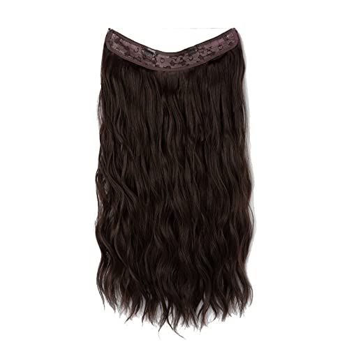 SecretsHaare Extensions Lange Gewellt Schwarz Haarverlängerung InvisibleSecret Haarextension Synthetik Hair Unsichtbarem Haarteile für Frauen 60 cm (B, C) von SZFRYEU