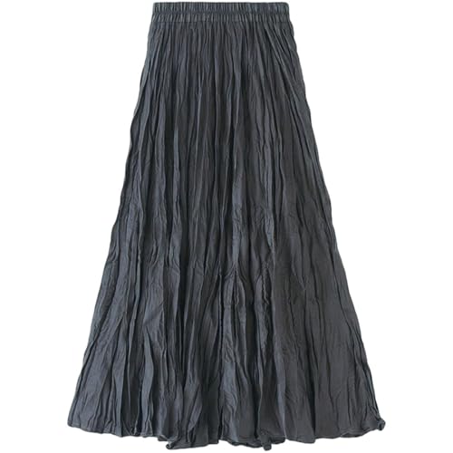 Damen Tüllrock Falten Rock Höhe Taille A Line Mesh Pailletten Maxirock Lang Rock Elegant Rock Sommerrock Frühlingsrock von SZJIAHTM