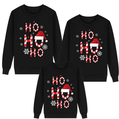 SZJIAHTM Weihnachtspullover Familie Set Ugly Sweatshirt Rentier Muster Bluse Top Weihnachtspullis Xmas Rentier Muster Bluse Top Pulli Familien Outfit Set für Herren Damen Kinder von SZJIAHTM