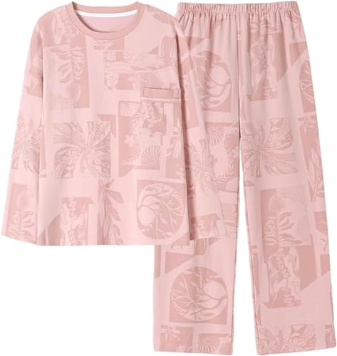 SZJIAHTM Zweiteiliger Pyjamas Loungewear Set Baumwolle Langarm Nachtwäsche Kinder Nachtwäsche Outfits Pyjama für Teenager Mädchen von SZJIAHTM