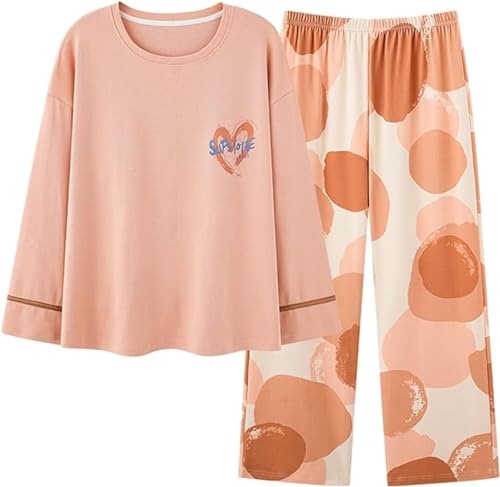 SZJIAHTM Zweiteiliger Pyjamas Loungewear Set Baumwolle Langarm Nachtwäsche Kinder Nachtwäsche Outfits Pyjama für Teenager Mädchen von SZJIAHTM