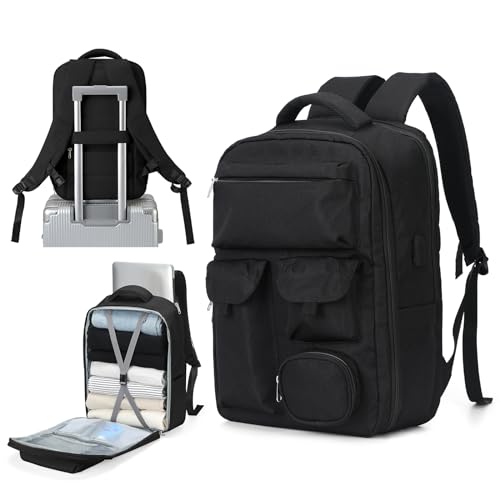 Ryanair Handgepäck 40x20x25 Rucksack Laptop Rucksack 14 zoll Wasserdicht,Reiserucksack Handgepäck Flugzeug 40x30x20 für Damen Schulmädchen Casual Travel Daypack mit USB Ladeanschluss & Laptopfach von SZLX