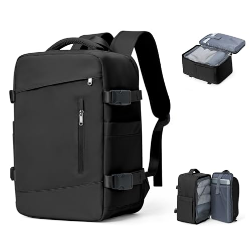 SZLX Ryanair Handgepäck 40x20x25 Rucksack mit Laptopfach Wasserdicht Damen Reiserucksack Handgepäck Flugzeug 45x36x20 Easyjet Cabin Bag Rucksack Herren Schulrucksack mit USB-Ladeanschluss von SZLX