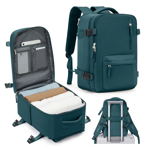 SZLX Ryanair Handgepäck 40x20x25 Rucksack für Flugzeug Untersitz Kabinentasche Damen Reiserucksack Handgepäck Flugzeug 40x20x25 Rucksack Wasserdicht Business Herren Travel Backpack Für 14-Zoll-Laptops von SZLX