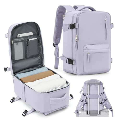 SZLX Ryanair Handgepäck 40x20x25 Rucksack für Flugzeug Untersitz Kabinentasche Damen Reiserucksack Handgepäck Flugzeug 40x20x25 Rucksack Wasserdicht Business Herren Travel Backpack Für 14-Zoll-Laptops von SZLX