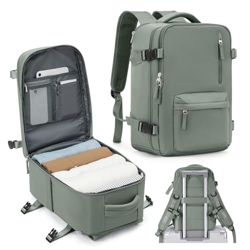 SZLX Ryanair Handgepäck 40x20x25 Rucksack für Flugzeug Untersitz Kabinentasche Damen Reiserucksack Handgepäck Flugzeug 40x20x25 Rucksack Wasserdicht Business Herren Travel Backpack Für 14-Zoll-Laptops von SZLX