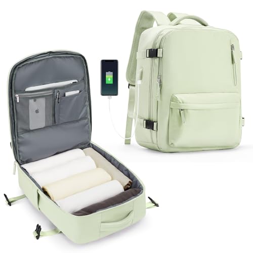 SZLX Easyjet Handgepäck 45x36x20 rucksack Ryanair 40x20x25 Untersessen Carry-Ons Frauen flugzeug Männer Reisen Rucksack Kabinengröße Laptop Rucksack mit Ladungshafen Schuhfach von SZLX