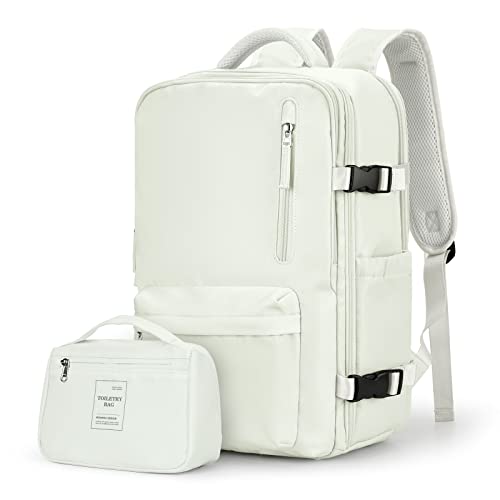 SZLX Easyjet Handgepäck 45x36x20 rucksack Ryanair 40x20x25 Untersessen Carry-Ons Frauen flugzeug Männer Reisen Rucksack Kabinengröße Laptop Rucksack mit Ladungshafen Schuhfach Weiss S von SZLX