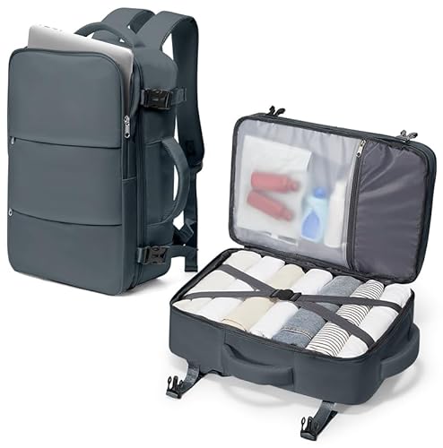 SZLX Großer Reiserucksack Damen, Ryanair Handgepäck 40x20x25 Handgepäck unter dem Sitz Easyjet Handgepäcktasche Rucksack für Flugzeug Handgepäcktasche Laptop Rucksack Fit 14 Zoll wasserdicht Männer von SZLX