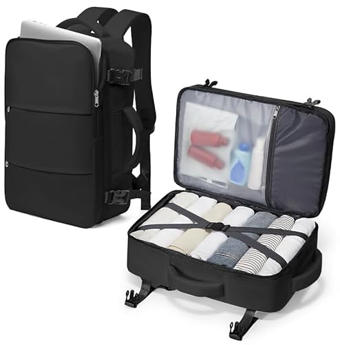 SZLX Großer Reiserucksack Damen, Ryanair Handgepäck 40x20x25 Handgepäck unter dem Sitz Easyjet Handgepäcktasche Rucksack für Flugzeug Handgepäcktasche Laptop Rucksack Fit 14 Zoll wasserdicht Männer von SZLX