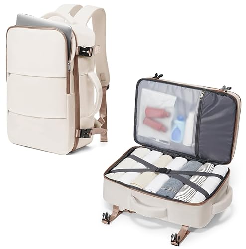 SZLX Großer Reiserucksack Damen, Ryanair Handgepäck 40x20x25 Handgepäck unter dem Sitz Easyjet Handgepäcktasche Rucksack für Flugzeug Handgepäcktasche Laptop Rucksack Fit 14 Zoll wasserdicht Männer von SZLX