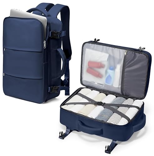 SZLX Großer Reiserucksack Damen, Ryanair Handgepäck 40x20x25 Handgepäck unter dem Sitz Easyjet Handgepäcktasche Rucksack für Flugzeug Handgepäcktasche Laptop Rucksack Fit 14 Zoll wasserdicht Männer von SZLX