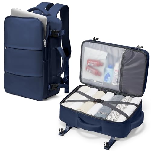 SZLX Großer Reiserucksack Damen, Ryanair Handgepäck 40x20x25 Handgepäck unter dem Sitz Easyjet Handgepäcktasche Rucksack für Flugzeug Handgepäcktasche Laptop Rucksack Fit 14 Zoll wasserdicht Männer von SZLX