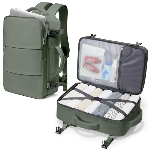 SZLX Großer Reiserucksack Damen, Ryanair Handgepäck 40x20x25 Handgepäck unter dem Sitz Easyjet Handgepäcktasche Rucksack für Flugzeug Handgepäcktasche Laptop Rucksack Fit 14 Zoll wasserdicht Männer von SZLX