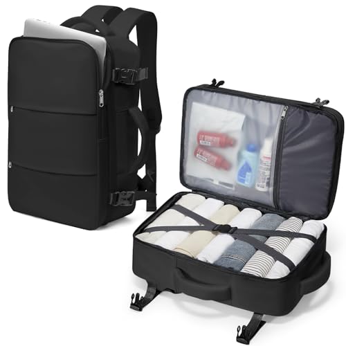 SZLX Großer Reiserucksack Damen, Ryanair Handgepäck 40x20x25 Handgepäck unter dem Sitz Easyjet Handgepäcktasche Rucksack für Flugzeug Handgepäcktasche Laptop Rucksack Fit 14 Zoll wasserdicht Männer von SZLX