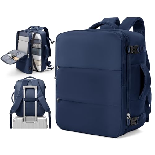SZLX Großer Reiserucksack Damen, Ryanair Handgepäck 40x20x25 Handgepäck unter dem Sitz Easyjet Handgepäcktasche Rucksack für Flugzeug Handgepäcktasche Laptop Rucksack Fit 14 Zoll wasserdicht Männer von SZLX