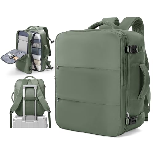 SZLX Großer Reiserucksack Damen, Ryanair Handgepäck 40x20x25 Handgepäck unter dem Sitz Easyjet Handgepäcktasche Rucksack für Flugzeug Handgepäcktasche Laptop Rucksack Fit 14 Zoll wasserdicht Männer von SZLX