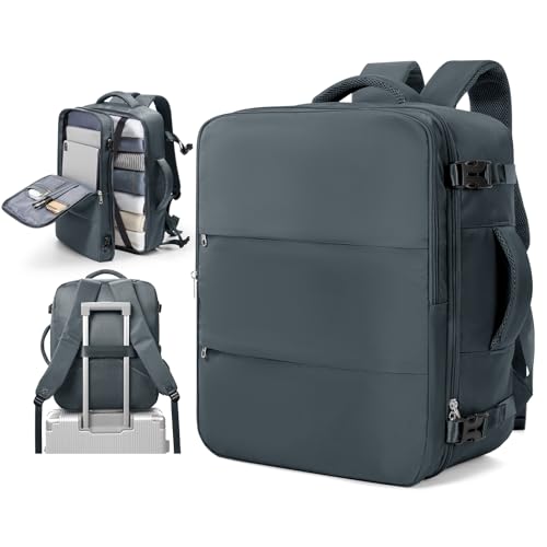 SZLX Großer Reiserucksack Damen, Ryanair Handgepäck 40x20x25 Handgepäck unter dem Sitz Easyjet Handgepäcktasche Rucksack für Flugzeug Handgepäcktasche Laptop Rucksack Fit 14 Zoll wasserdicht Männer von SZLX