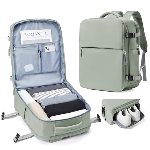 SZLX Handgepäck für Ryanair Handgepäck Rucksack Easyjet 45x36x20 für Flugzeug Reiserucksack Unter Sitz Handgepäck Tasche für Weekender Kurze Tirp 14-Zoll-Laptop Rucksack für Herren und Damen von SZLX