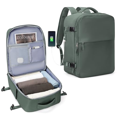 SZLX Ryanair Handgepäck Rucksack handgepäck Flugzeug Easyjet Handgepäck 45x36x20 Rucksack Wasserdicht Laptop Business Herren Großer Reiserucksack Damen Travel Backpack von SZLX