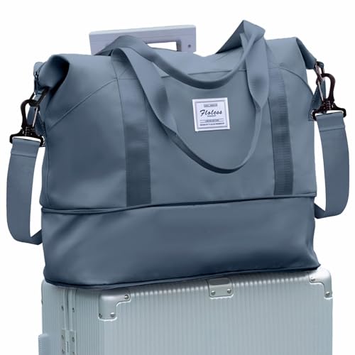 SZLX Reisetasche, Wochenendtasche mit Trolleyhülle, trocken und nass, getrennt, Sporttasche, wasserdichte Tasche, Handgepäcktasche für Damen und Herren, Wochenend-Tragetasche, Krankenhaustasche SZLX Reisetasche, Wochenendtasche mit Trolleyhülle, trocken und nass, getrennt, Sporttasche, wasserdichte Tasche, Handgepäcktasche für Damen und Herren, Wochenend-Tragetasche, Krankenhaustasche von SZLX