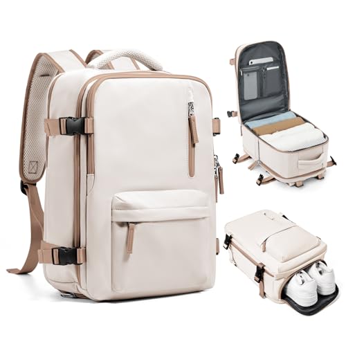 SZLX Ryanair Handgepäck 40x20x25 Rucksack für Flugzeug Untersitz Kabinentasche Damen Reiserucksack Handgepäck Flugzeug 40x20x25 Rucksack Wasserdicht Business Herren Travel Backpack Für 14-Zoll-Laptops von SZLX