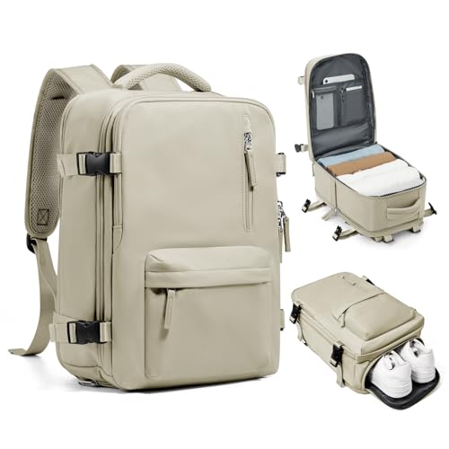 SZLX Ryanair Handgepäck 40x20x25 Rucksack für Flugzeug Untersitz Kabinentasche Damen Reiserucksack Handgepäck Flugzeug 40x20x25 Rucksack Wasserdicht Business Herren Travel Backpack Für 14-Zoll-Laptops von SZLX