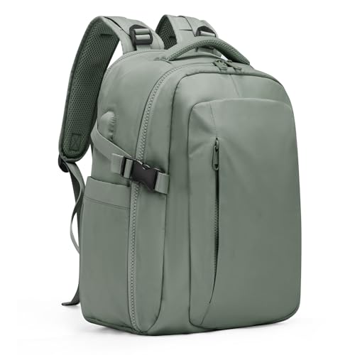 SZLX Handgepäck Rucksack 40x20x25 für Ryanair kabinentasche Rucksack Laptop Wasserdicht Damen Reiserucksack Handgepäck Flugzeug Herren Easyjet Handgepäck Rucksack mit USB Ladeanschluss Graugrün von SZLX
