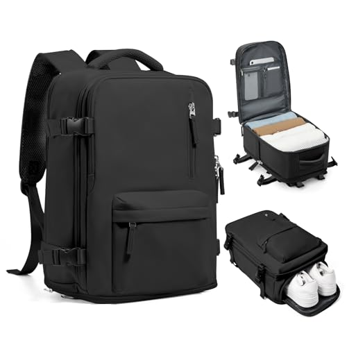 SZLX Ryanair Handgepäck 40x20x25 Rucksack für Flugzeug Untersitz Kabinentasche Damen Reiserucksack Handgepäck Flugzeug 45x36x20 Rucksack Wasserdicht Business Herren Travel Backpack Für 14-Zoll-Laptops von SZLX