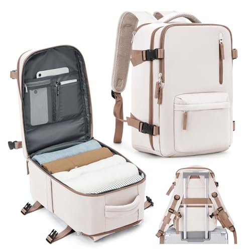 SZLX Ryanair Handgepäck 40x20x25 Rucksack für Flugzeug Untersitz Kabinentasche Damen Reiserucksack Handgepäck Flugzeug 40x20x25 Rucksack Wasserdicht Business Herren Travel Backpack Für 14-Zoll-Laptops von SZLX