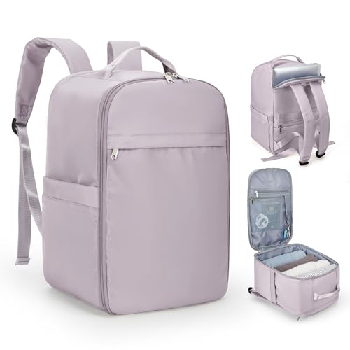 SZLX Ryanair Handgepäck 40x20x25 Rucksack Laptop Wasserdicht Damen Reiserucksack Handgepäck Flugzeug Easyjet Cabin Bag Rucksack für Universität Herren Business Travel Backpack mit Laptopfach Lila Rosa von SZLX