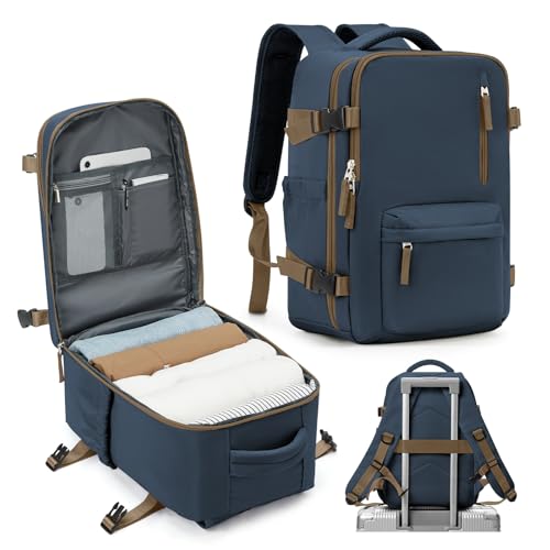 SZLX Ryanair Handgepäck Rucksack Damen für Flugzeug Untersitz Kabinentasche Reiserucksack Handgepäck Flugzeug Easyjet Rucksack Wasserdicht Herren mit Schuhfach für 14-Zoll-Laptops von SZLX