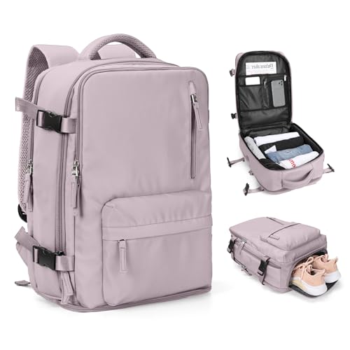 SZLX Rucksack Ryanair Handgepäck Damen für Flugzeug Untersitz Kabinentasche Reiserucksack Handgepäck Flugzeug Easyjet Rucksack Wasserdicht Herren mit Schuhfach für 14-Zoll-Laptops von SZLX