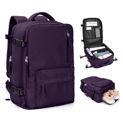 SZLX Rucksack Ryanair Handgepäck Damen für Flugzeug Untersitz Kabinentasche Reiserucksack Handgepäck Flugzeug Easyjet Rucksack Wasserdicht Herren mit Schuhfach für 14-Zoll-Laptops von SZLX