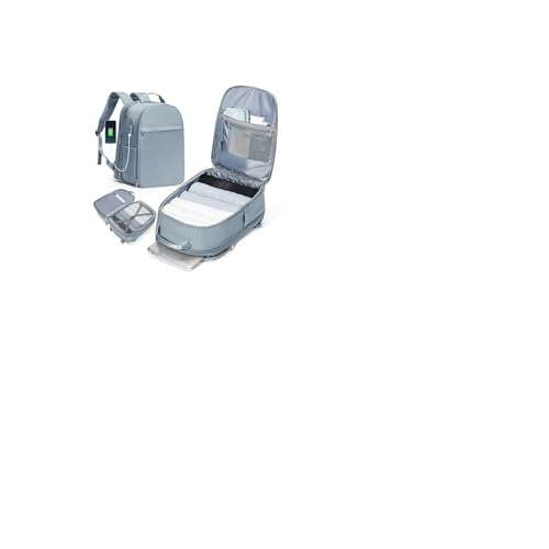 SZLX Ryanair Handgepäck Rucksack Laptop Wasserdicht Damen Reiserucksack Handgepäck Flugzeug 45x36x20 Easyjet Cabin Bag Rucksack für Universität Herren Business Travel Backpack mit Laptopfach Graublau von SZLX