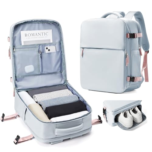 SZLX Handgepäck für Ryanair Handgepäck Rucksack Easyjet 45x36x20 für Flugzeug Reiserucksack Unter Sitz Handgepäck Tasche für Weekender Kurze Tirp 14-Zoll-Laptop Rucksack für Herren und Damen von SZLX