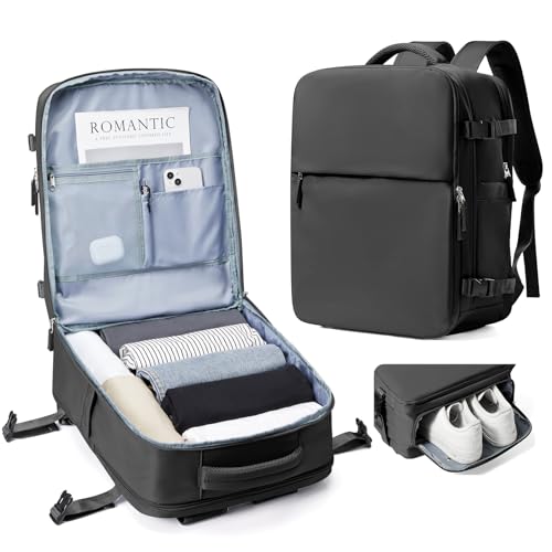 SZLX Handgepäck für Ryanair Handgepäck Rucksack Easyjet 45x36x20 für Flugzeug Reiserucksack Unter Sitz Handgepäck Tasche für Weekender Kurze Tirp 14-Zoll-Laptop Rucksack für Herren und Damen von SZLX