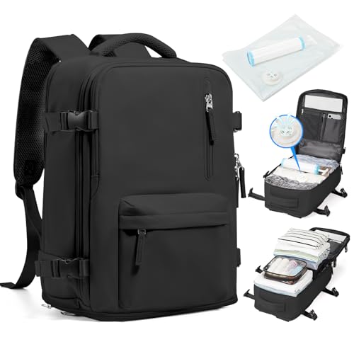 SZLX Vakuum Rucksack Handgepäck Damen, Airbag Rucksack Vakuum mit Vakuumsystem für Reisen, Ryanair Vacuum Reiserucksack mit Pumpe Wasserdicht Herren Vakuumkoffer von SZLX