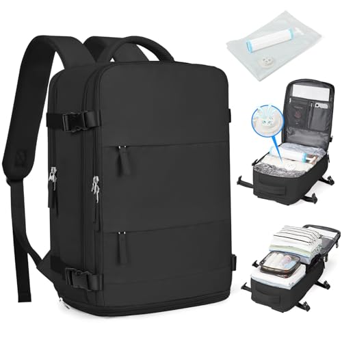 SZLX Vakuum Rucksack Handgepäck Damen, Airbag Rucksack Vakuum mit Vakuumsystem für Reisen, Ryanair Vacuum Reiserucksack mit Pumpe Wasserdicht Herren Vakuumkoffer von SZLX