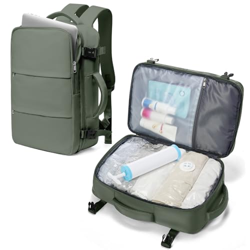 SZLX Vakuum Rucksack Handgepäck Damen, Airbag Rucksack Vakuum mit Vakuumsystem für Reisen, Ryanair Vacuum Reiserucksack mit Pumpe Wasserdicht Herren Vakuumkoffer von SZLX
