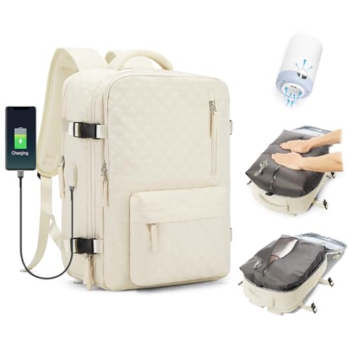 SZLX Vakuum Rucksack Handgepäck Damen, Airbag Rucksack Vakuum mit Vakuumsystem für Reisen, Ryanair Vacuum Reiserucksack mit Pumpe Wasserdicht Herren Vakuumkoffer von SZLX